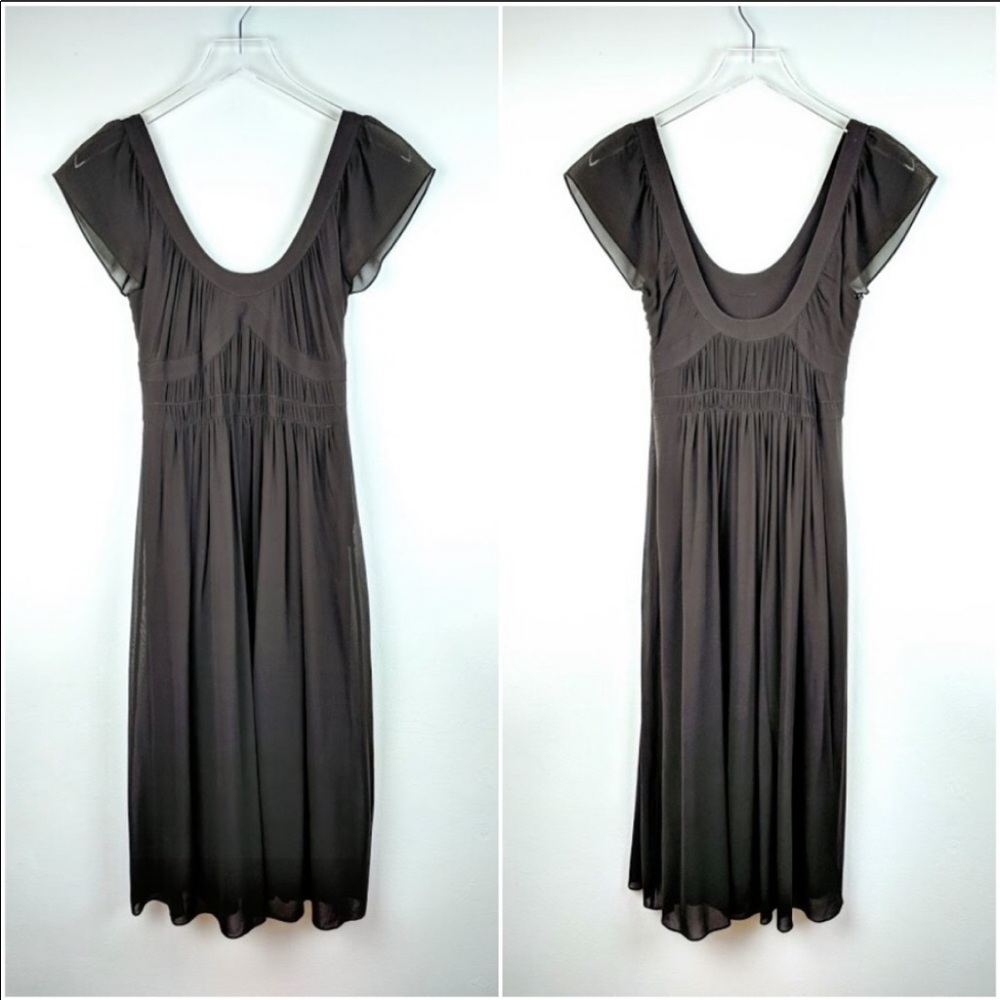 Theory Elsbeth Grecian Goddess Black Silk Dress 4